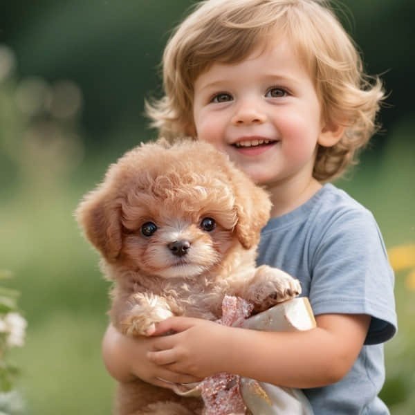 Bambino gioca con Zoomer Cucciolo Amico